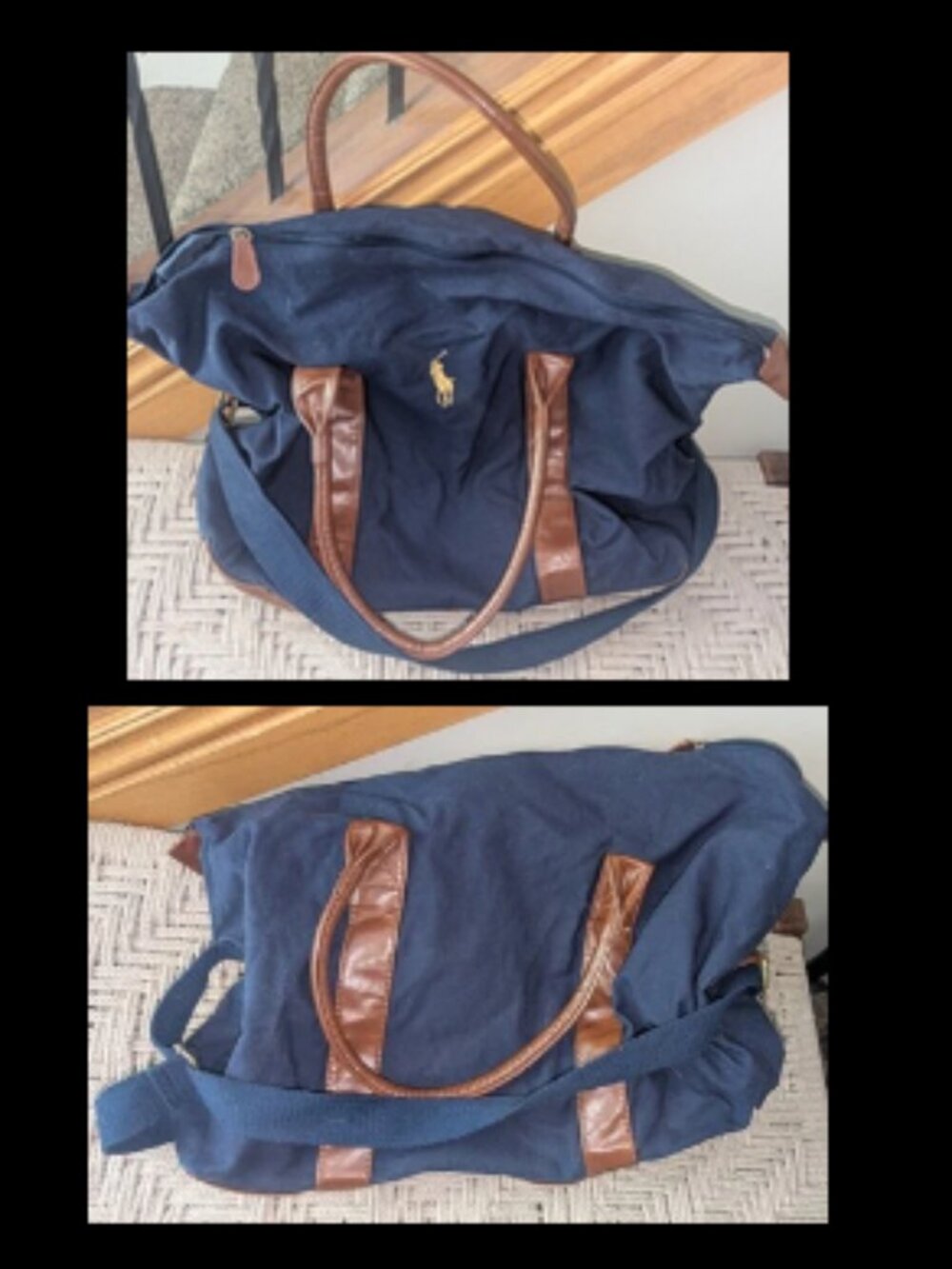 Vintage 1990s Polo by Ralph Lauren Canvas Weekender Bag - Retro